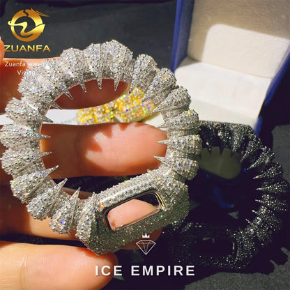 Iced Out 925 Silver Moissanite Watch