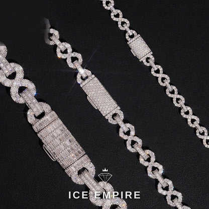 Iced Out Rose Gold Plated Moissanite Cuban Chain