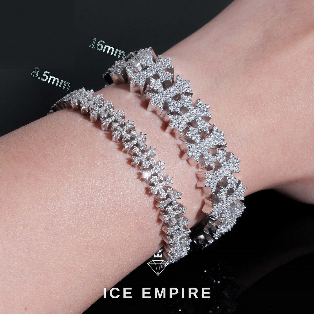 Iced Out Cross 925 Silver Moissanite Cuban Chain