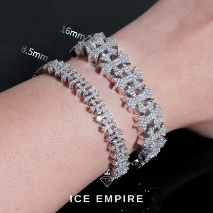Iced Out Cross 925 Silver Moissanite Cuban Chain