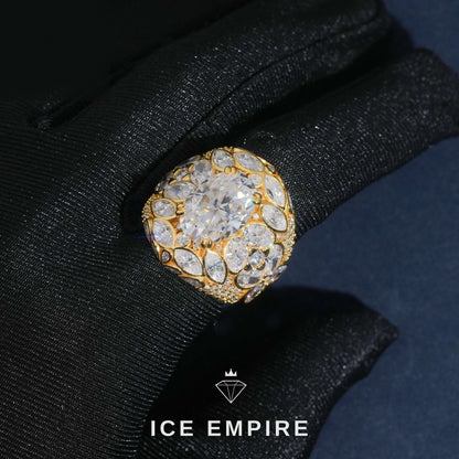 Iced Out 925 Silver Moissanite Ring