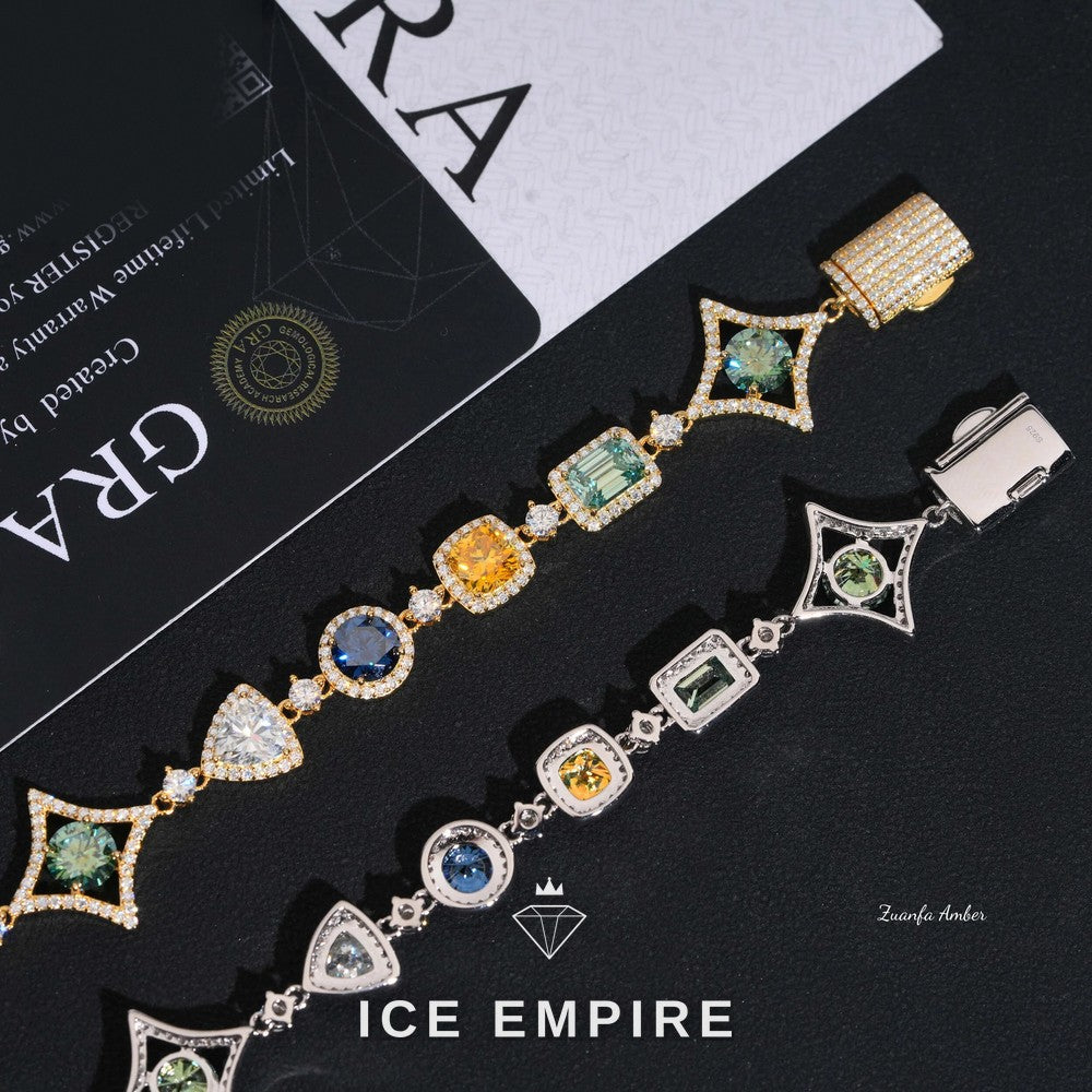 Iced Out 925 Silver Moissanite Tennis Chain