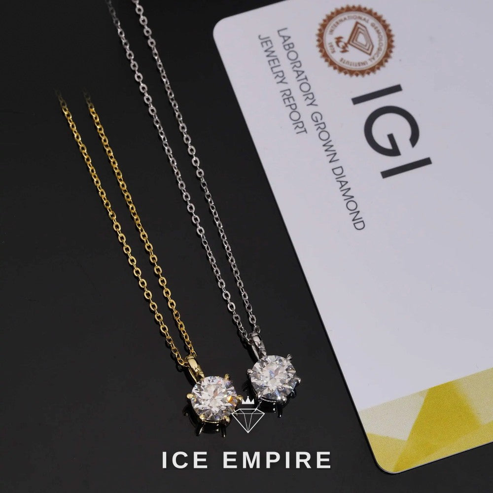Iced Out 925 Silver Lab Grown Diamond Pendant