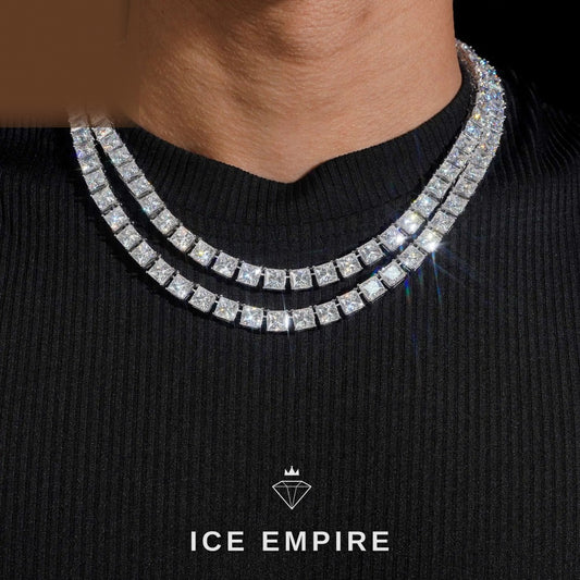Iced Out 925 Silver Moissanite Tennis Chain