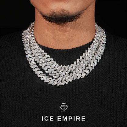 Iced Out Rose Gold Plated Moissanite Cuban Chain