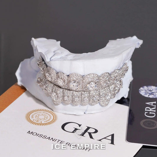 Iced Out 925 Silver Moissanite Grillz