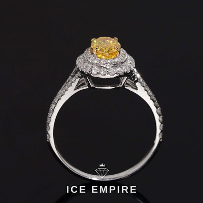 Iced Out 18K Gold Lab Grown Diamond Wedding Band