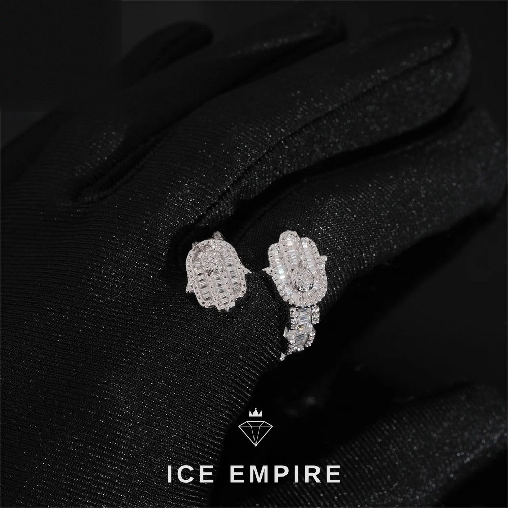 Iced Out 925 Silver Moissanite Ring