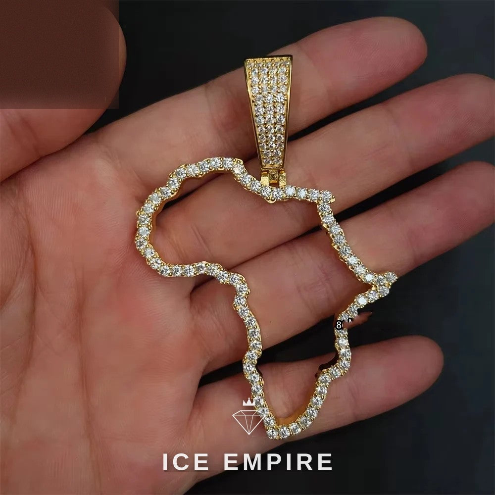 Iced Out 925 Silver Moissanite Pendant
