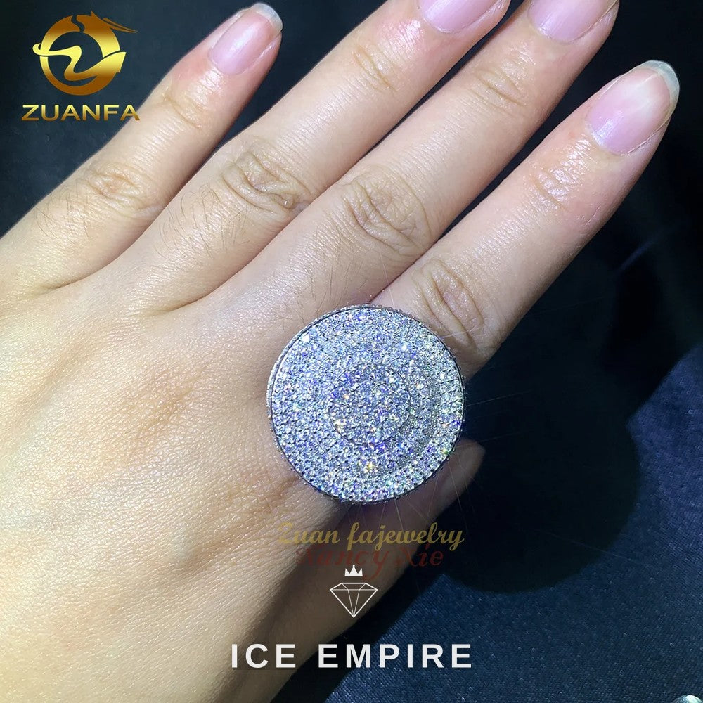 Iced Out Gold Plated Moissanite Ring