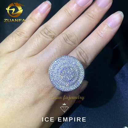 Iced Out Gold Plated Moissanite Ring