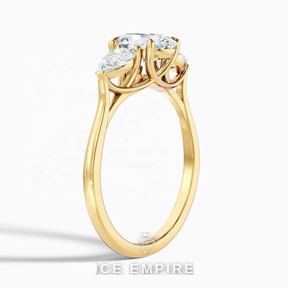 Iced Out 10K Gold Lab Grown Diamond Engagement Ring