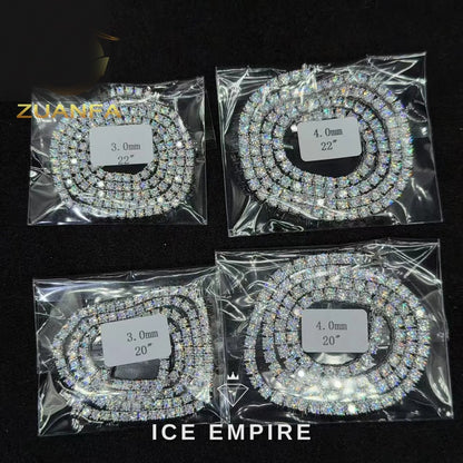 Iced Out Rose Gold Plated Tennis Chain