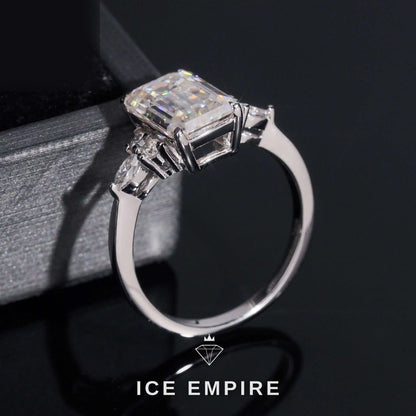 Iced Out 18K Gold Moissanite Wedding Band