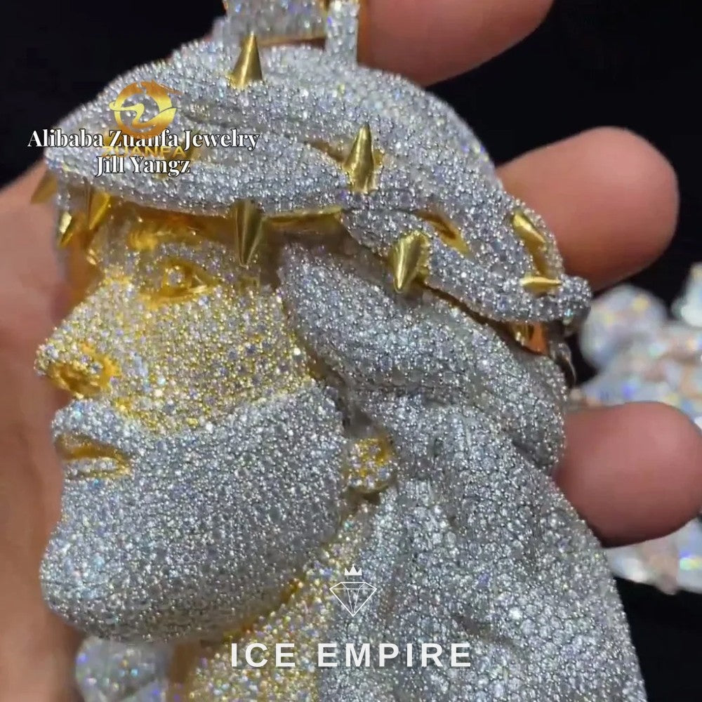 Iced Out 925 Silver Pendant