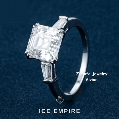 Iced Out Rose Gold Plated Moissanite Ring