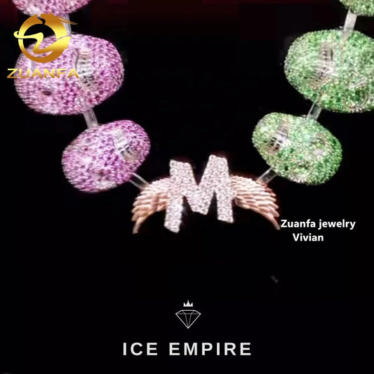 Iced Out Rose Gold Plated Moissanite Pendant