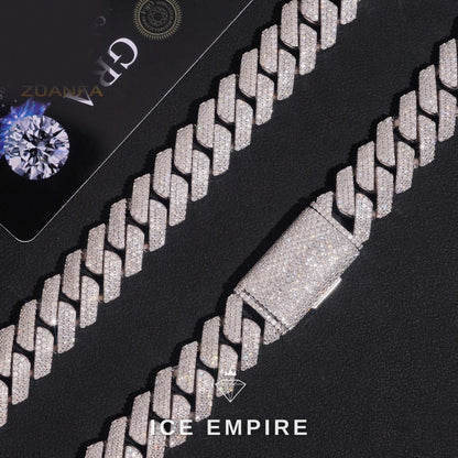 Iced Out Rose Gold Plated Moissanite Cuban Chain