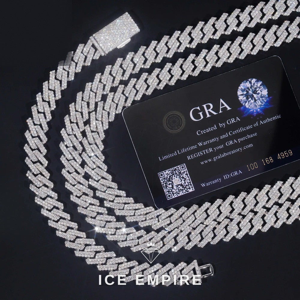 Iced Out Rose Gold Plated Moissanite Cuban Chain
