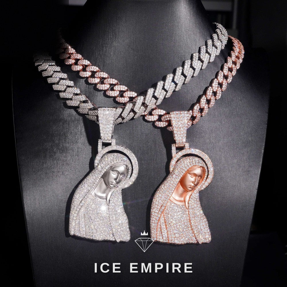 Iced Out Rose Gold Plated Moissanite Cuban Chain