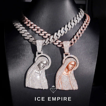 Iced Out Rose Gold Plated Moissanite Cuban Chain