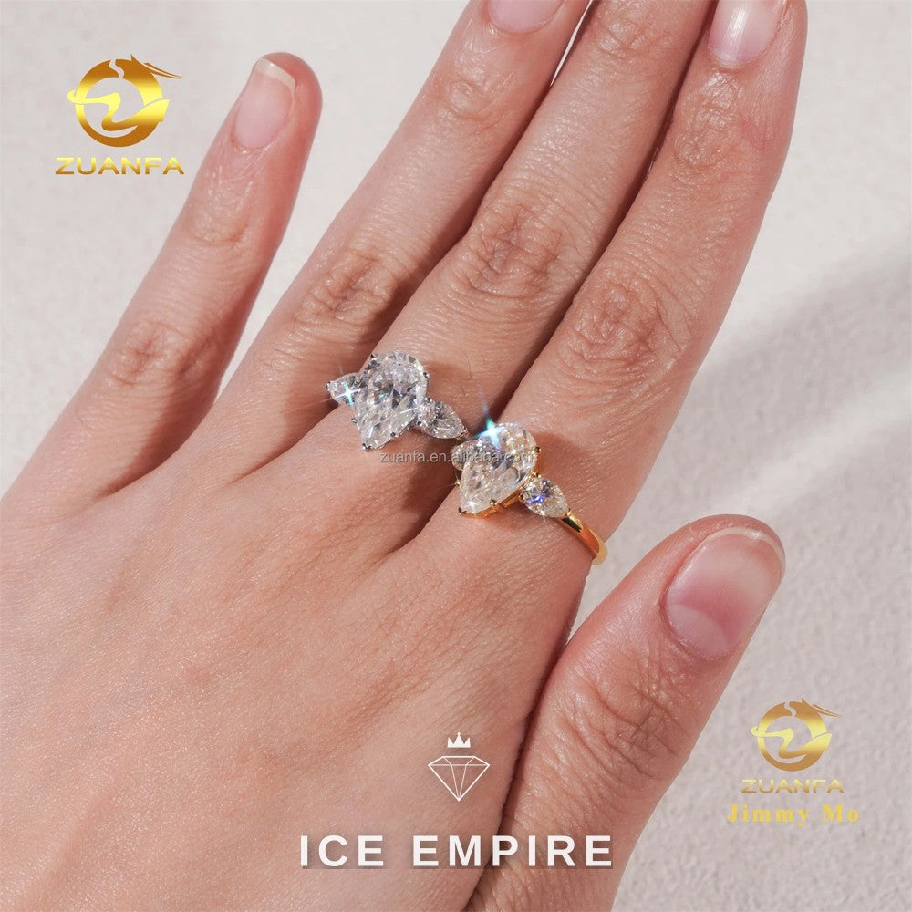 Iced Out 14K Gold Lab Grown Diamond Ring