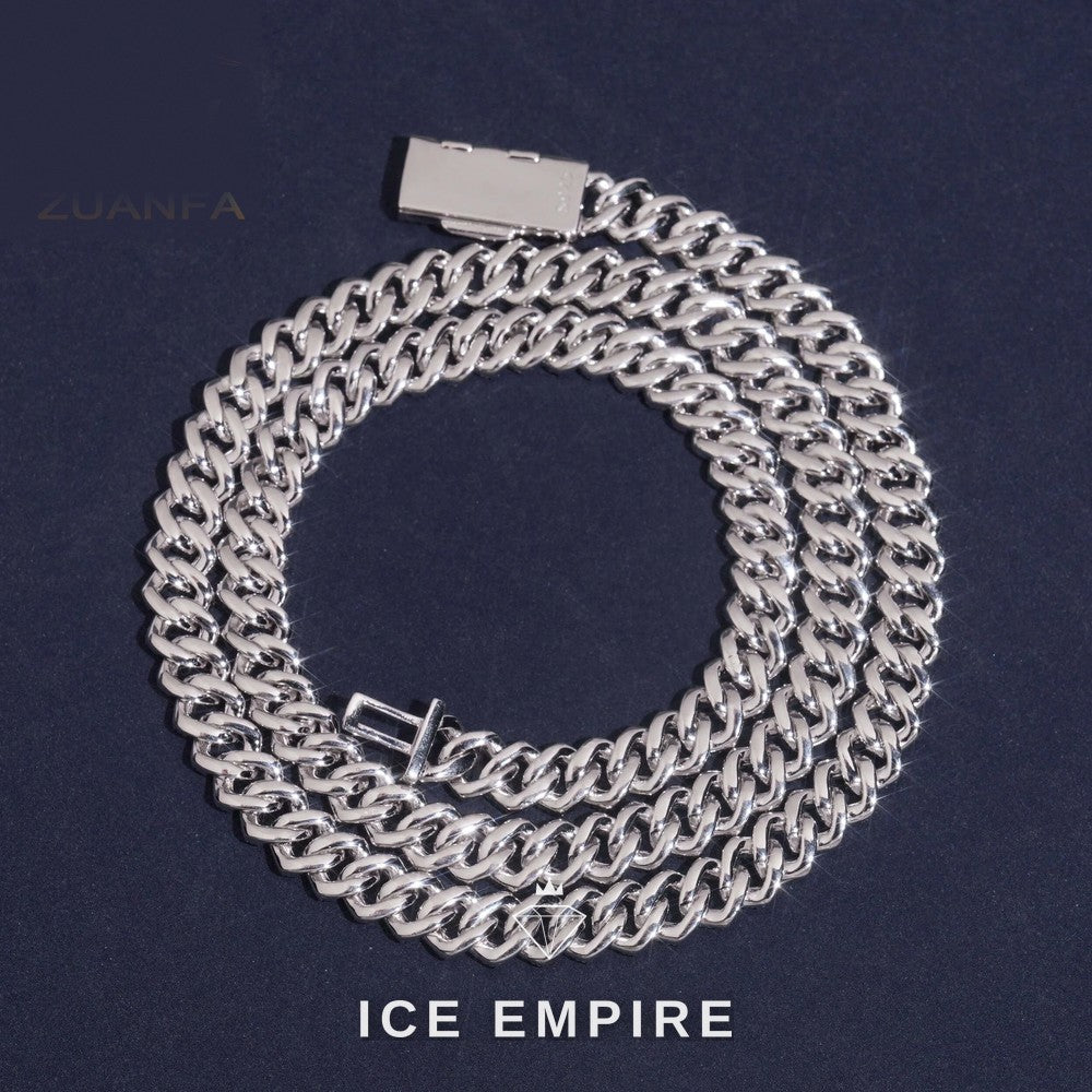 Iced Out Rose Gold Plated Moissanite Cuban Chain