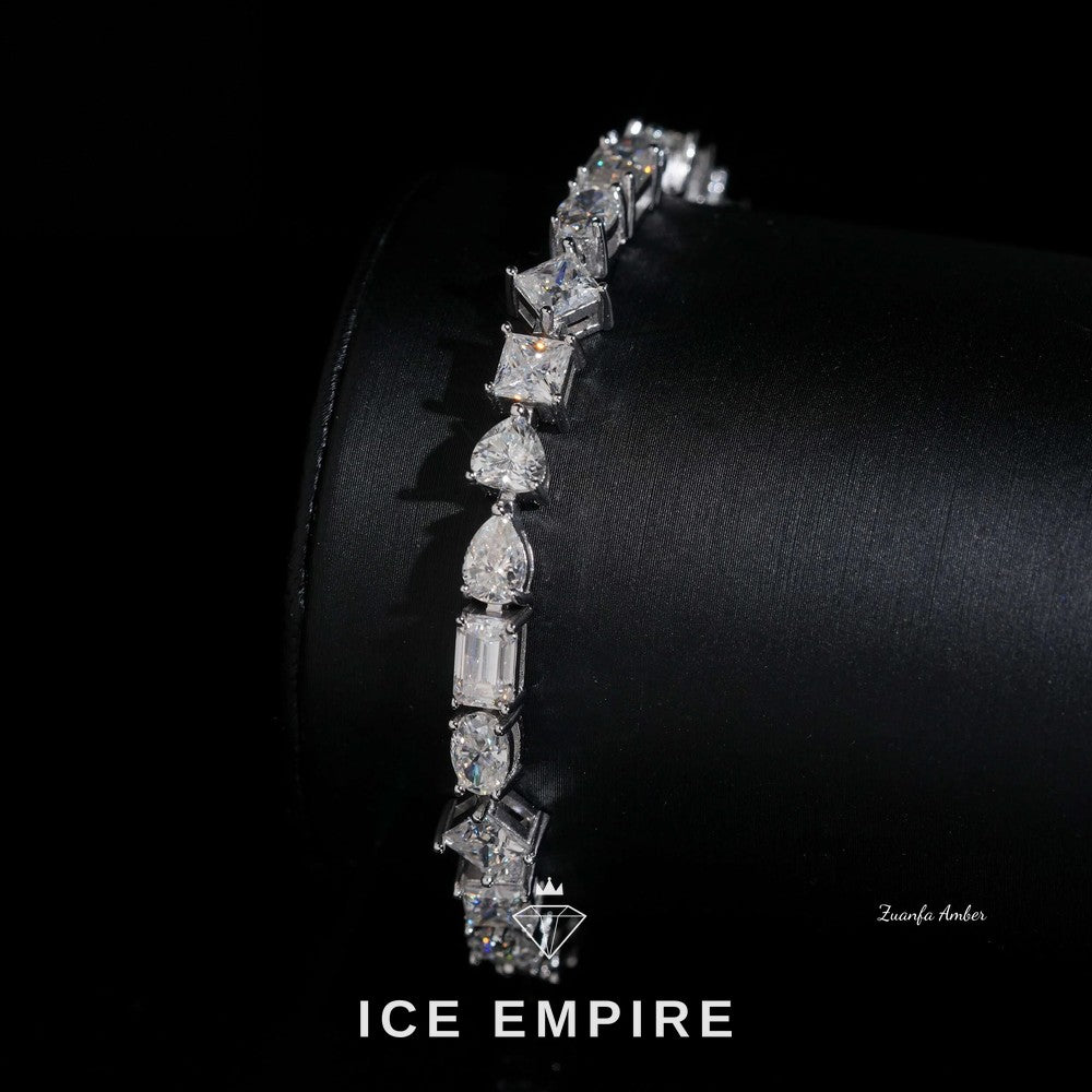 Iced Out 925 Silver Moissanite Tennis Chain