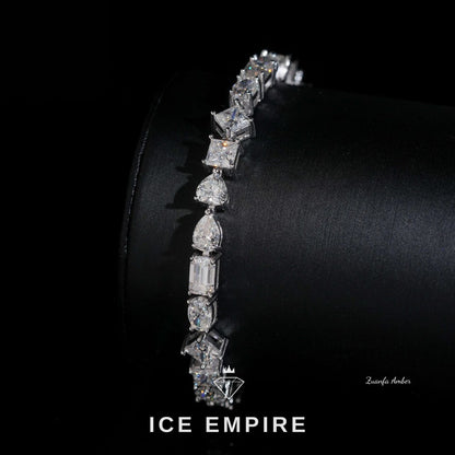 Iced Out 925 Silver Moissanite Tennis Chain