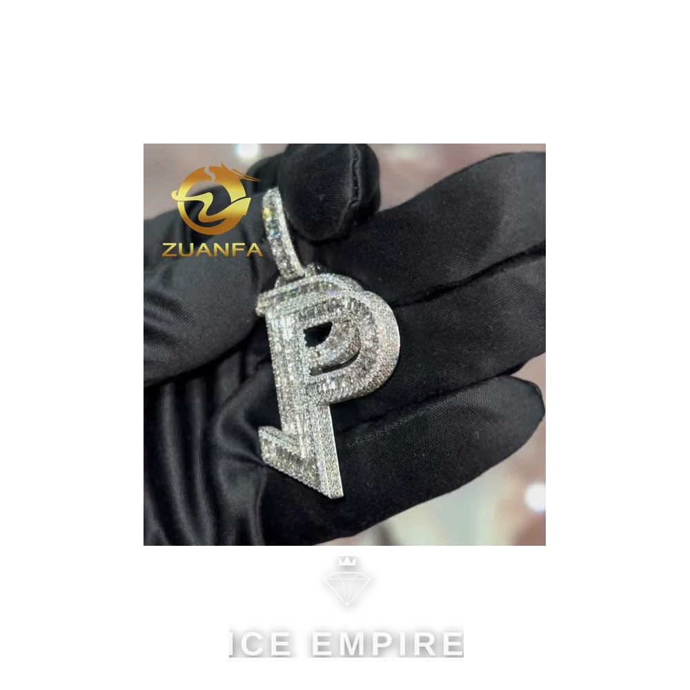 Iced Out Baguette Rose Gold Plated Pendant