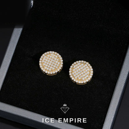 Iced Out 925 Silver Moissanite Stud Earrings