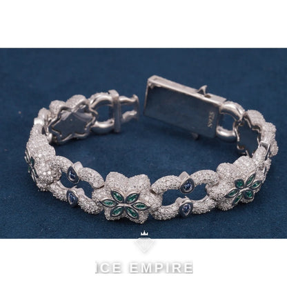 Iced Out 925 Silver Moissanite Cuban Chain