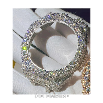 Iced Out 925 Silver Moissanite Watch