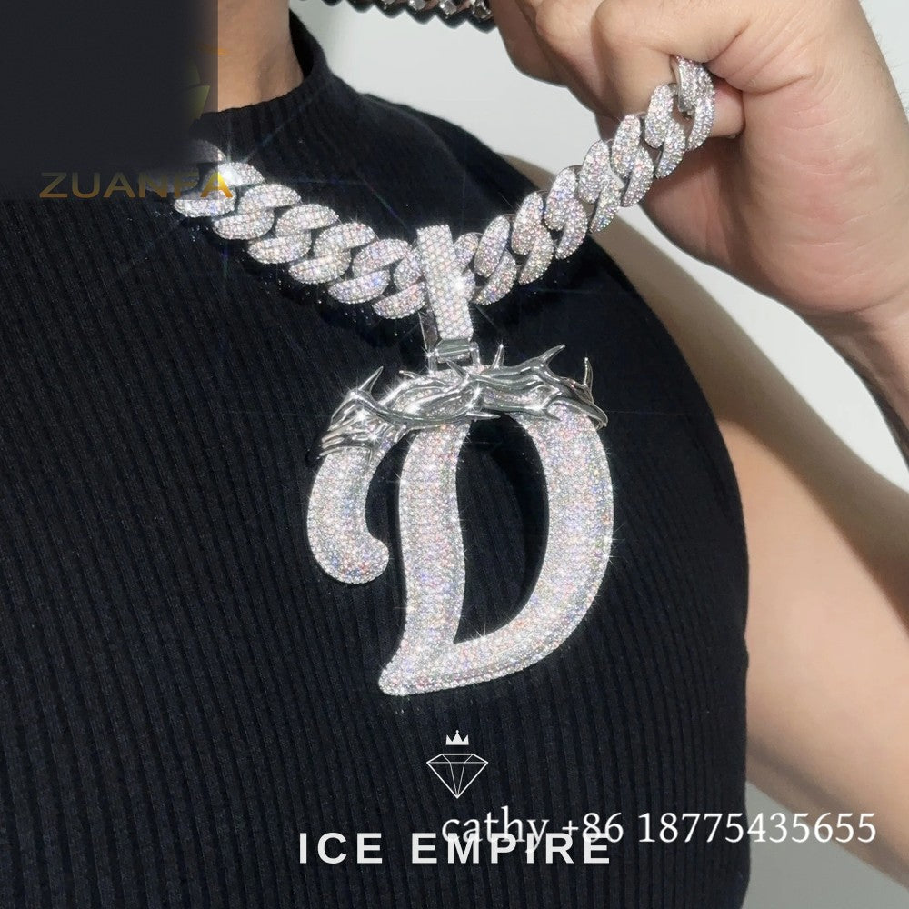 Iced Out Rose Gold Plated Moissanite Cuban Chain