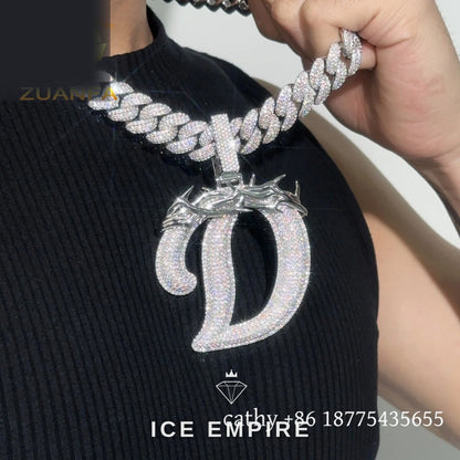 Iced Out Rose Gold Plated Moissanite Cuban Chain