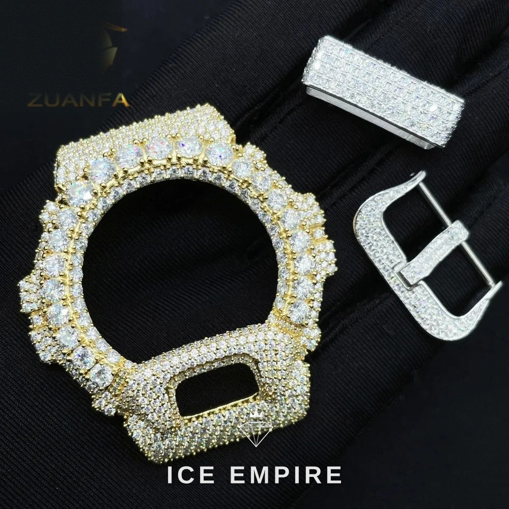 Iced Out 925 Silver Moissanite Watch