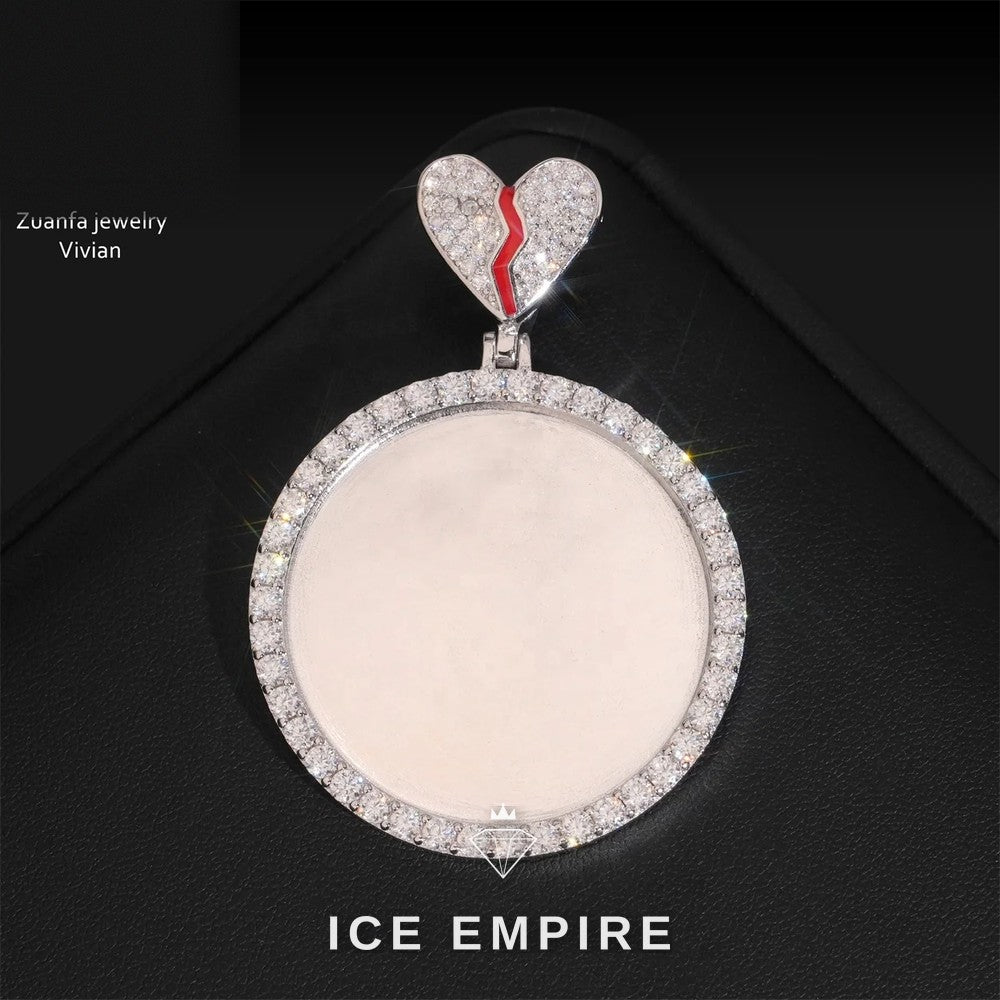 Iced Out Cross 925 Silver Moissanite Pendant