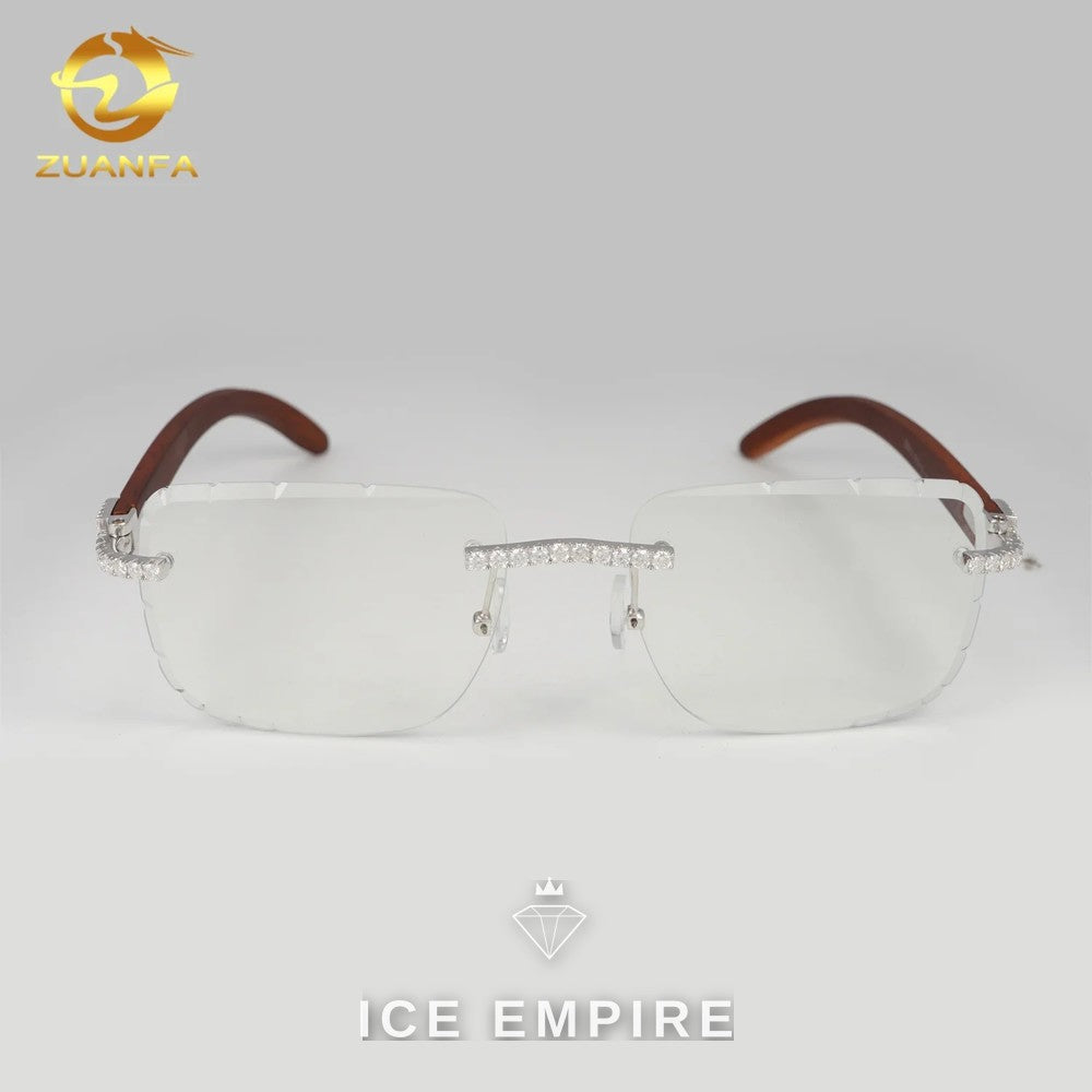 Iced Out 925 Silver Moissanite Glasses