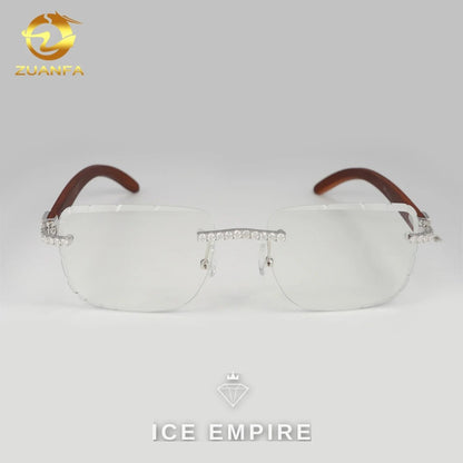 Iced Out 925 Silver Moissanite Glasses