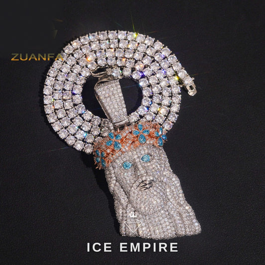 Iced Out Rose Gold Plated Tennis Chain
