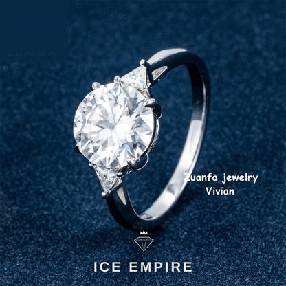 Iced Out Rose Gold Plated Moissanite Ring
