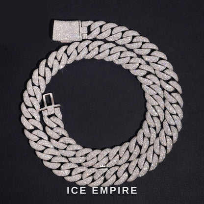Iced Out Rose Gold Plated Moissanite Cuban Chain