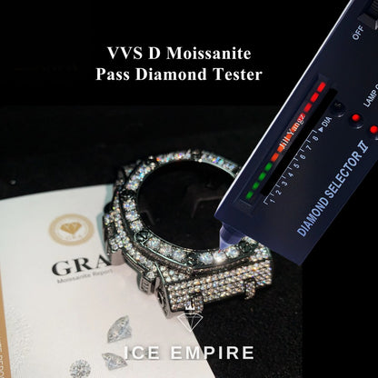 Iced Out 925 Silver Moissanite Watch