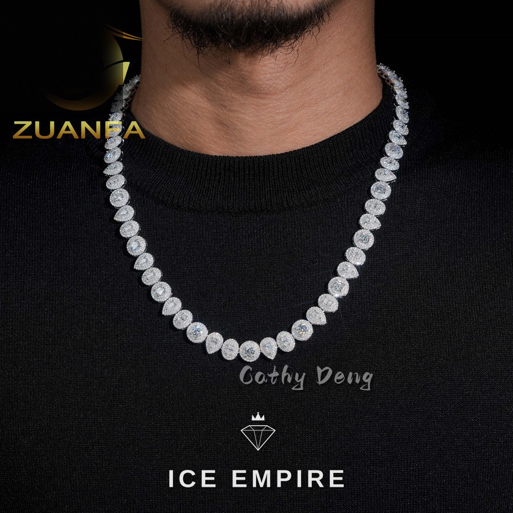 Iced Out Rose Gold Plated Moissanite Cuban Chain