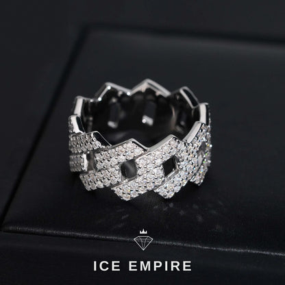 Iced Out Rose Gold Plated Moissanite Cuban Chain