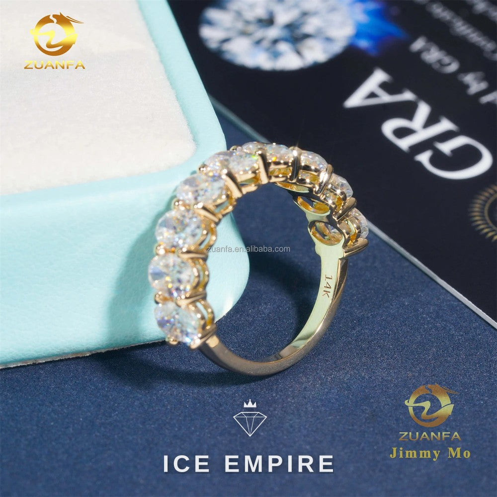 Iced Out 14K Gold Lab Grown Diamond Ring