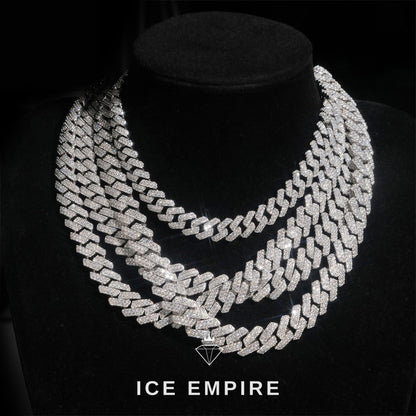 Iced Out Rose Gold Plated Moissanite Cuban Chain