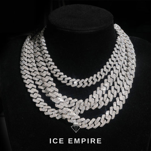 Iced Out Rose Gold Plated Moissanite Cuban Chain
