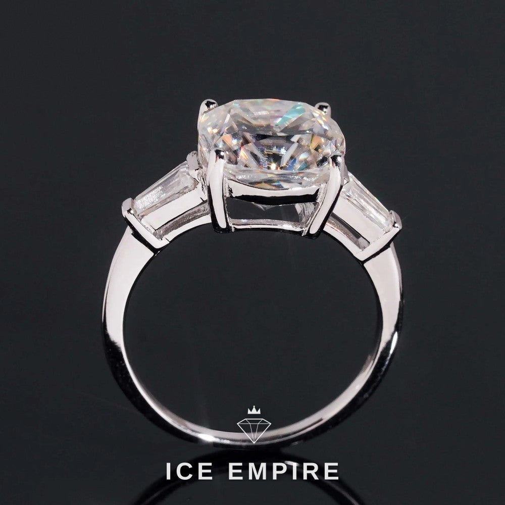 Iced Out Rose Gold Plated Moissanite Wedding Band