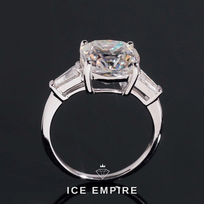 Iced Out Rose Gold Plated Moissanite Wedding Band